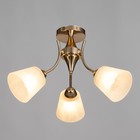 Люстра потолочная Элли 3х40Вт Е27 Золото 52x52x30 см - фото 24324138