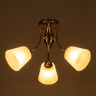 Люстра потолочная Элли 3х40Вт Е27 Золото 52x52x30 см - фото 24324139