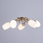 Люстра потолочная Кера 5х60Вт Е14 Золото 56x56x18 см - фото 24324154