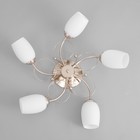 Люстра потолочная Кера 5х60Вт Е14 Золото 56x56x18 см - фото 24324156