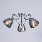 Люстра потолочная Белл 3х40Вт Е27 Хром, Черный хром 57x57x22 см - фото 24324169