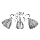 Люстра потолочная Белл 3х40Вт Е27 Хром, Черный хром 57x57x22 см - фото 24324172