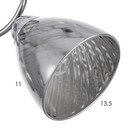 Люстра потолочная Белл 3х40Вт Е27 Хром, Черный хром 57x57x22 см - фото 24324173