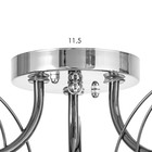 Люстра потолочная Белл 3х40Вт Е27 Хром, Черный хром 57x57x22 см - фото 24324175