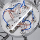 Люстра потолочная Белл 5х40Вт Е27 Хром, Черный хром 57x57x22 см - фото 24324184