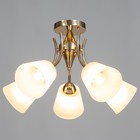 Люстра потолочная Элли 5х40Вт Е27 Золото 52x52x30 см - фото 24324185