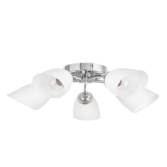 Люстра потолочная «Кэтти», 5×40 Вт Е27, хром, 55×55×25 см - Фото 1