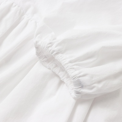 Платье для девочки MINAKU: Cotton collection с рукавами, белое, рост 110-116 см