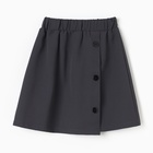 Юбка школьная для девочки MINAKU: Casual Collection, серая, рост 122 см - Фото 7