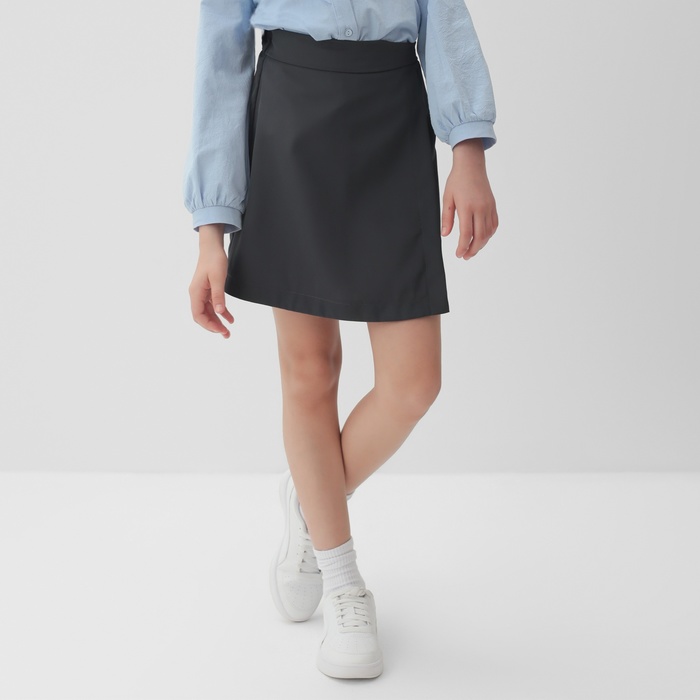 Юбка-шорты для девочки MINAKU цвет серый, рост 128 см