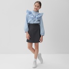 Юбка-шорты для девочки MINAKU цвет серый, рост 134 см - Фото 2