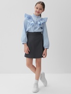 Юбка - шорты школьная для девочки MINAKU: Casual Collection, серая, рост 140 см - Фото 5