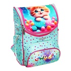 Ранец Cтандарт 35х26х20 deVENTE Mini 14L, Candy Cat , для девочек, бирюзовый/розовый - Фото 2