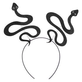 Карнавальный ободок «Змея», цвет чёрный