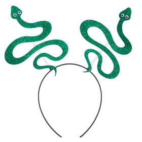 Карнавальный ободок «Змея», цвет зелёный