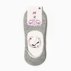 Следки женские с силиконовой вставкой, цвет серый, размер 37-41 - фото 24392079