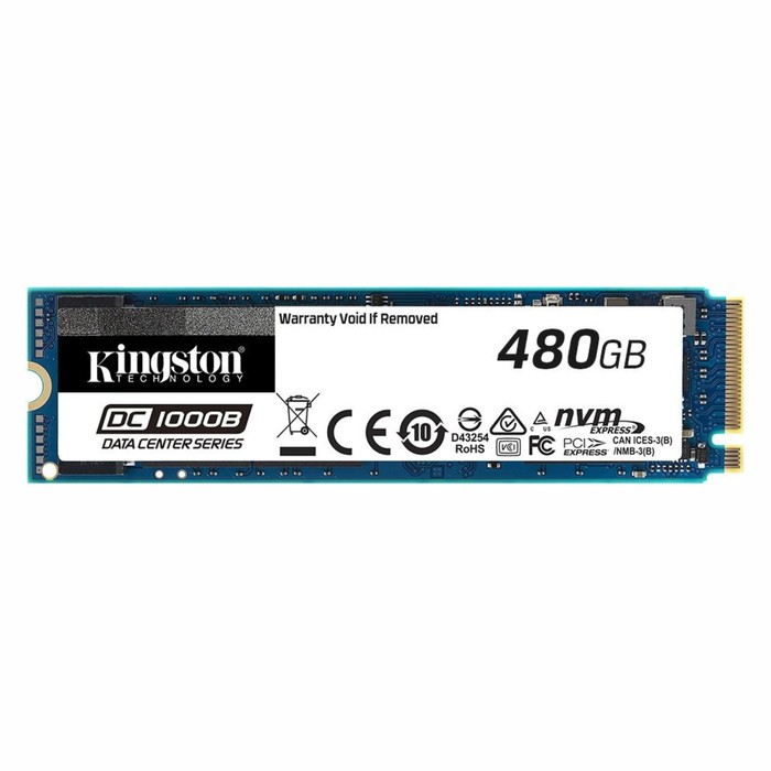 Накопитель SSD Kingston PCIe 3.0 x4 480GB SEDC1000BM8/480G DC1000B M.2 2280 0.5 DWPD - Фото 1