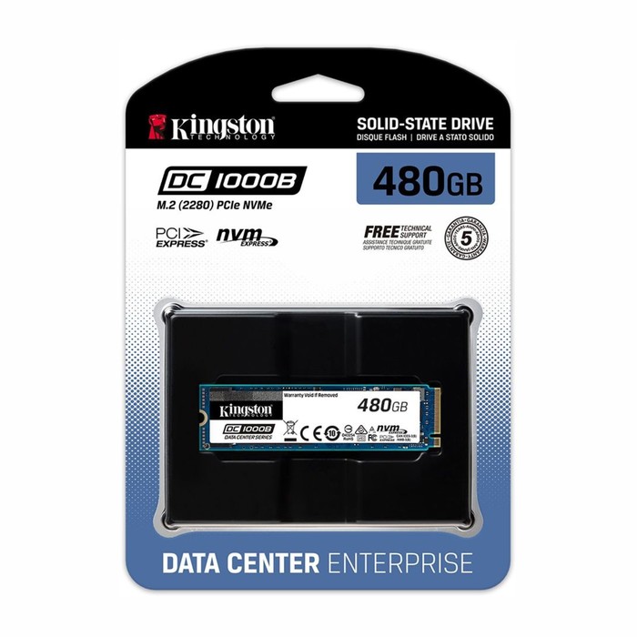 Накопитель SSD Kingston PCIe 3.0 x4 480GB SEDC1000BM8/480G DC1000B M.2 2280 0.5 DWPD - фото 51565970