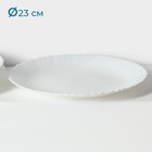 Набор обеденных тарелок «Дива», d=23 см, 6 шт, стеклокерамика, цвет белый - Фото 3