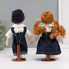 Кукла коллекционная парочка "Оля и Слава, джинсовый наряд" набор 2 шт 19 см - Фото 4