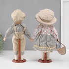 Кукла коллекционная парочка "Нина и Витя, бежевый наряд с полоской" набор 2 шт 30 см - Фото 4