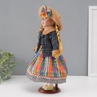 Кукла коллекционная керамика "Вика в клетчатой разноцветной юбке" 39 см - Фото 2