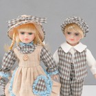 Кукла коллекционная парочка "Алёна и Антон, наряд в клеточку" набор 2 шт 30 см - Фото 5