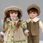 Кукла коллекционная парочка "Алиса и Тимофей, зелёный наряд с цветами" набор 2 шт 31 см - Фото 5