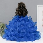 Кукла коллекционная зонтик керамика "Леди в синем платье с розой, в тиаре" 45 см - Фото 4