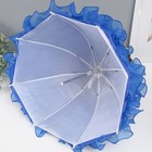 Кукла коллекционная зонтик керамика "Леди в синем платье с розой, в тиаре" 45 см - Фото 6
