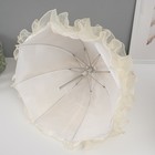 Кукла коллекционная зонтик керамика "Леди в молочном платье с розой, в тиаре" 45 см - Фото 5