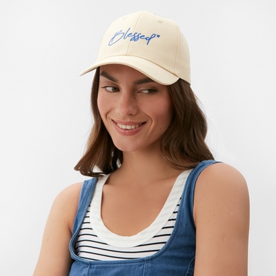 Кепка женская с вышивкой MIST Blessed, молочная, размер 56-58