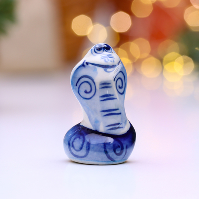 Сувенир символ года "Змея Жан", гжель