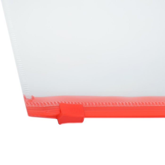 Набор папок-конвертов на zip-молнии Calligrata А4,150мкм,прозрач, син зел крас бел желт 10шт 1009955