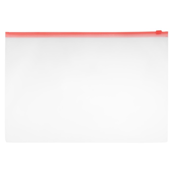 Набор папок-конвертов на zip-молнии Calligrata А4,150мкм,прозрач, син зел крас бел желт 10шт 1009955