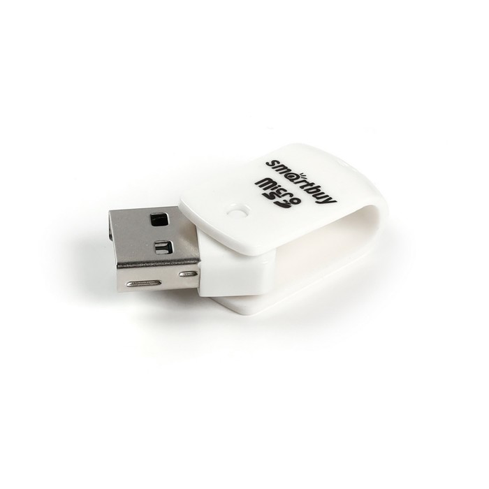 Картридер Smartbuy 706, MicroSD, белый - Фото 1