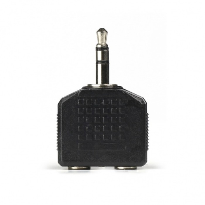 Разветвитель аудио Smartbuy A202,Jack 3.5 мм(3pin)(m)-2хJack 3.5 мм(3pin)(f), черный - Фото 1