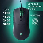 Мышь Smartbuy RUSH X17 747G-K , проводная, оптическая, игровая, 3600 dpi, USB, чёрная - фото 11316714