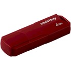 Флешка Smartbuy 4GBCLU-BG, 4 Гб, USB2.0, чт до 25 Мб/с, зап до 15 Мб/с, темно-красная - Фото 3