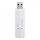 Флешка Smartbuy 4GBCLU-W, 4 Гб, USB2.0, чт до 25 Мб/с, зап до 15 Мб/с, белая - фото 51566122