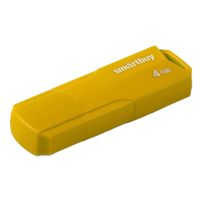 Флешка Smartbuy 4GBCLU-Y, 4 Гб, USB2.0, чт до 25 Мб/с, зап до 15 Мб/с, желтая - фото 51566127