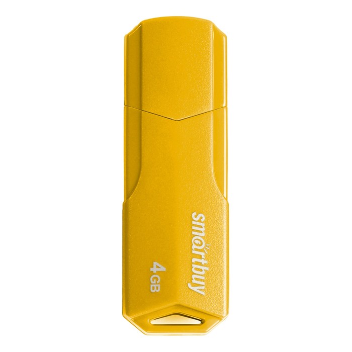 Флешка Smartbuy 4GBCLU-Y, 4 Гб, USB2.0, чт до 25 Мб/с, зап до 15 Мб/с, желтая - фото 51566128