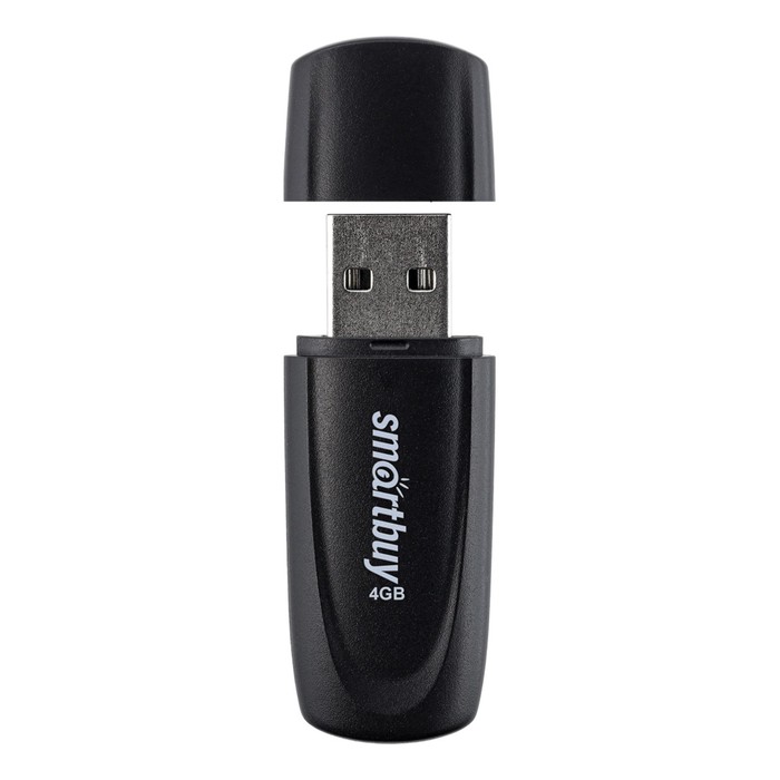 Флешка Smartbuy 4GB2SCK, 4 Гб, USB2.0, чт до 15 Мб/с, зап до 12 Мб/с, черная - фото 51566139