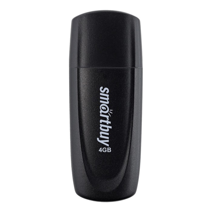 Флешка Smartbuy 4GB2SCK, 4 Гб, USB2.0, чт до 15 Мб/с, зап до 12 Мб/с, черная - фото 51566140