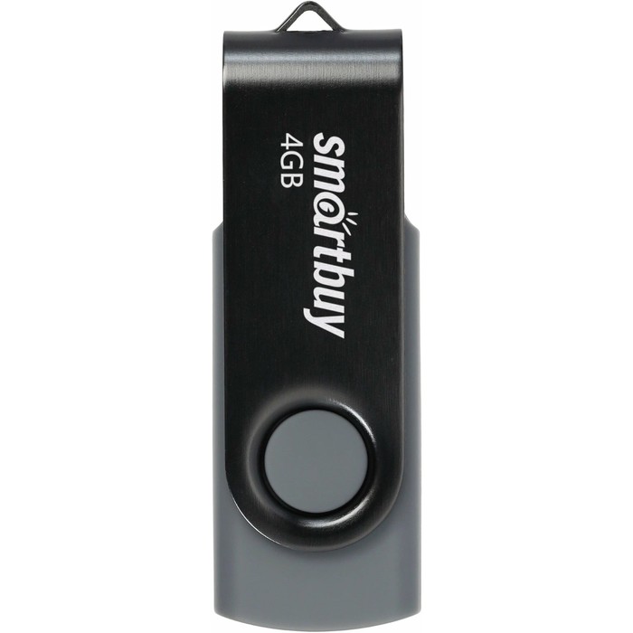 Флешка Smartbuy 004GB2TWK, 4 Гб, USB2.0, чт до 25 Мб/с, зап до 15 Мб/с, черная - фото 51566156