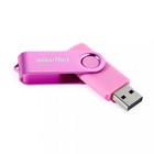 Флешка Smartbuy 004GB2TWP, 4 Гб, USB2.0, чт до 15 Мб/с, зап до 12 Мб/с, розовая - фото 51566162
