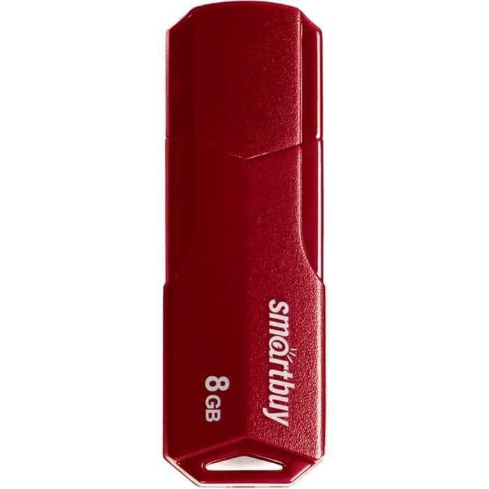 Флешка Smartbuy 8GBCLU-BG, 8 Гб, USB2.0, чт до 25 Мб/с, зап до 15 Мб/с, темно-красная - фото 51566176