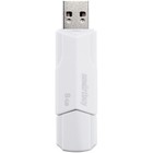 Флешка Smartbuy 8GBCLU-W, 8 Гб, USB2.0, чт до 25 Мб/с, зап до 15 Мб/с, белая - Фото 1