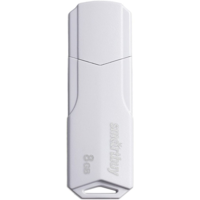 Флешка Smartbuy 8GBCLU-W, 8 Гб, USB2.0, чт до 25 Мб/с, зап до 15 Мб/с, белая - фото 51566179