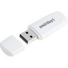 Флешка Smartbuy 008GB2SCW, 8 Гб, USB2.0, чт до 15 Мб/с, зап до 12 Мб/с, белая - фото 51566196